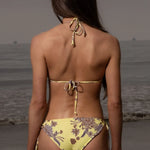 Knotted Triangle Top - Yellow Batik - Heidi Merrick