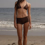 Knotted Triangle Top - Chocolate - Heidi Merrick