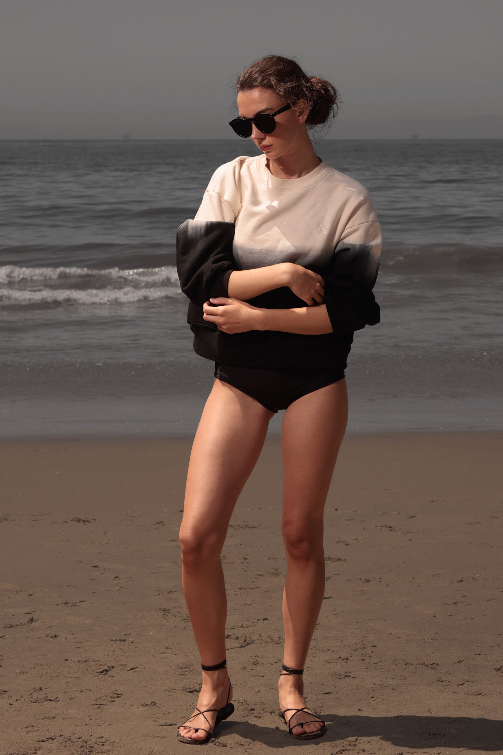 Barrel Sleeve 70's SRF LA Crewneck - Moonlight - Heidi Merrick