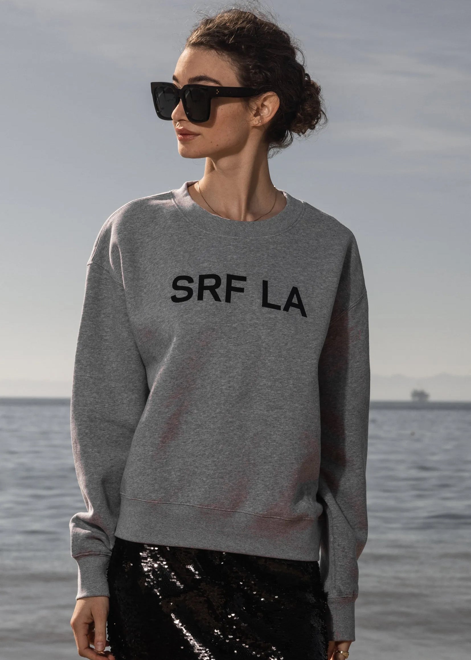 SRF LA CLASSIC CREWNECK - STONE WASH - Heidi Merrick