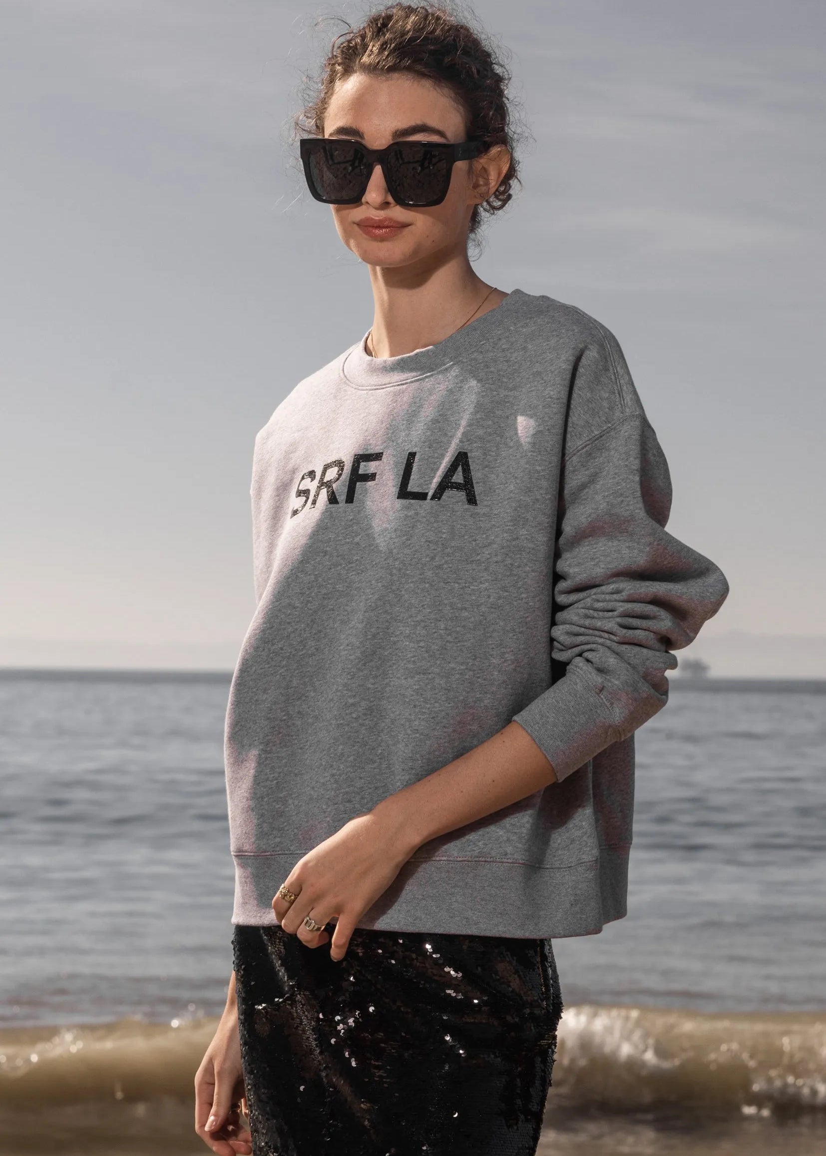 SRF LA CLASSIC CREWNECK - STONE WASH - Heidi Merrick