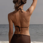 Knotted Triangle Top - Chocolate - Heidi Merrick