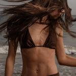 Knotted Triangle Top - Chocolate - Heidi Merrick