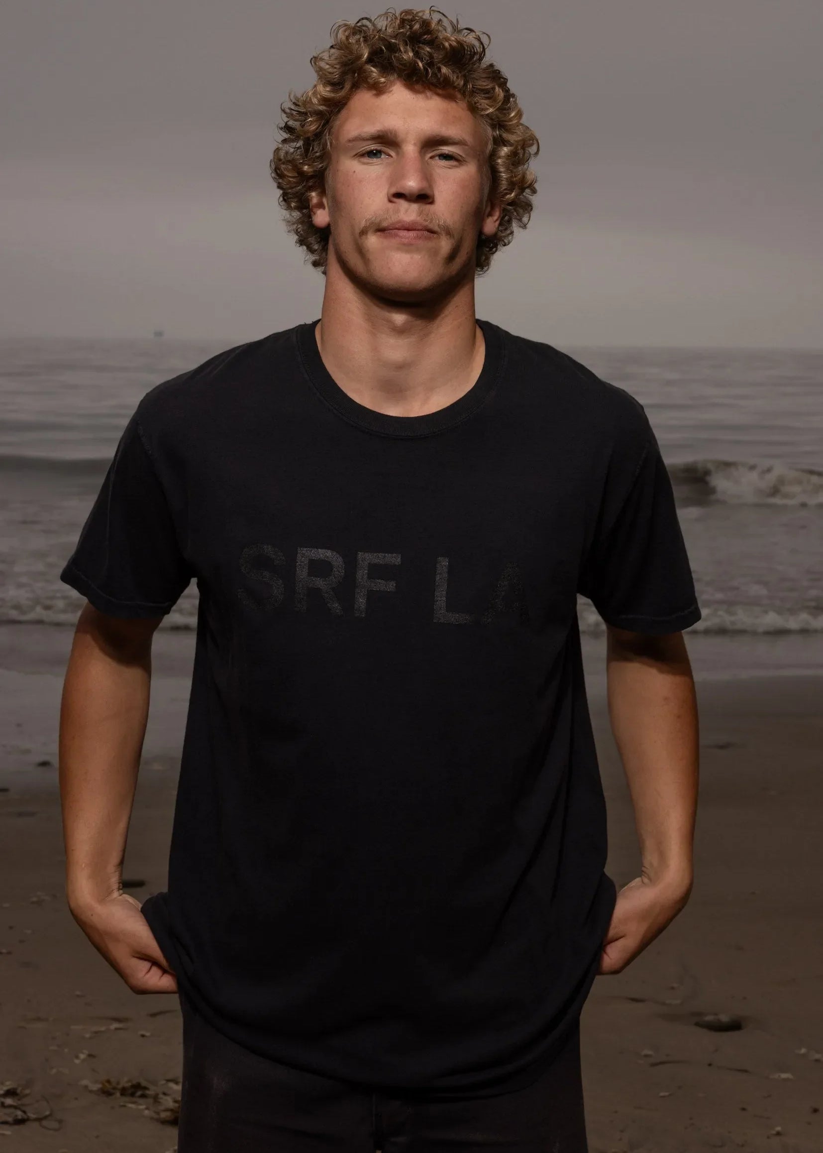 SRF LA Tee - Black on Black - Heidi Merrick