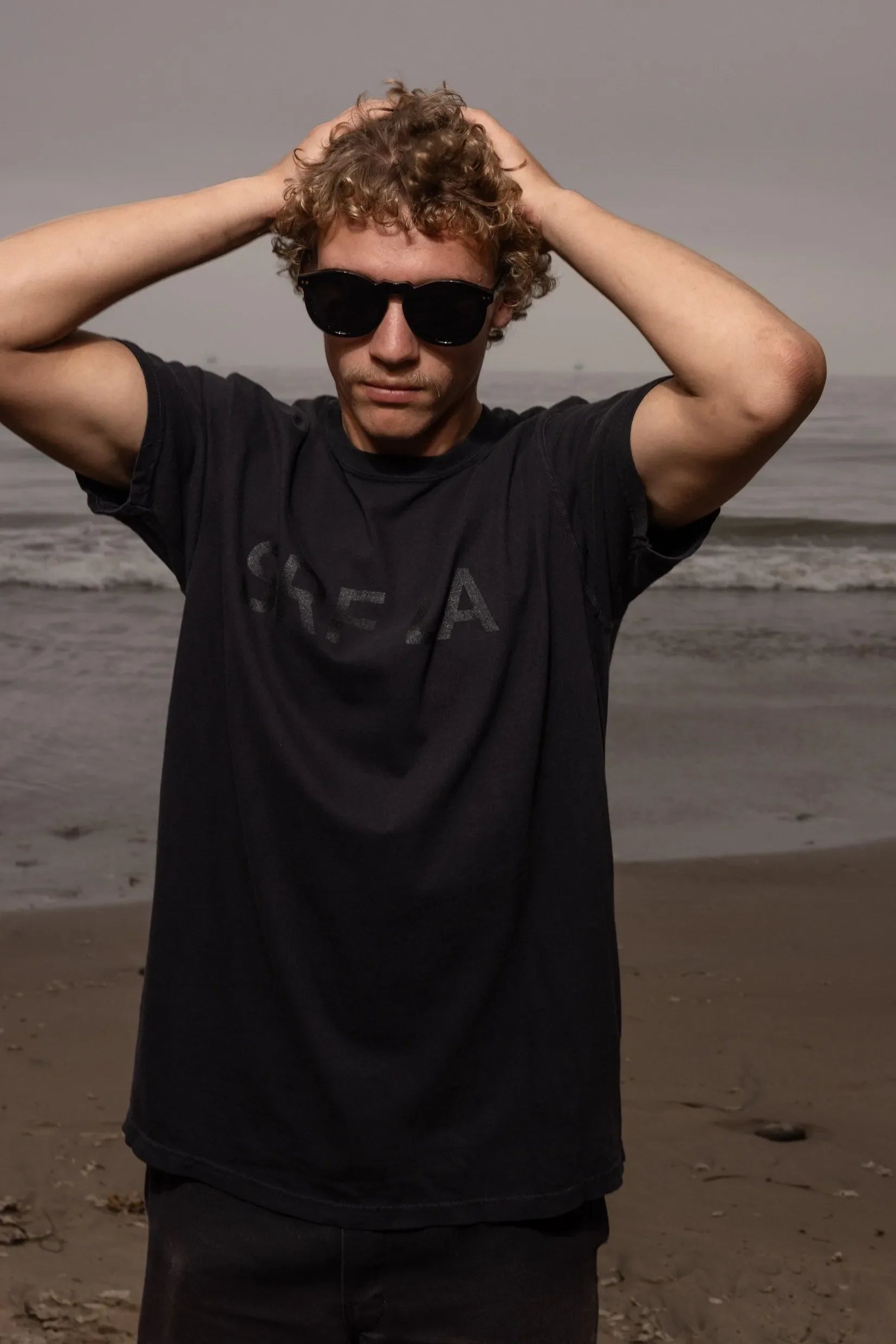 SRF LA Tee - Black on Black - Heidi Merrick