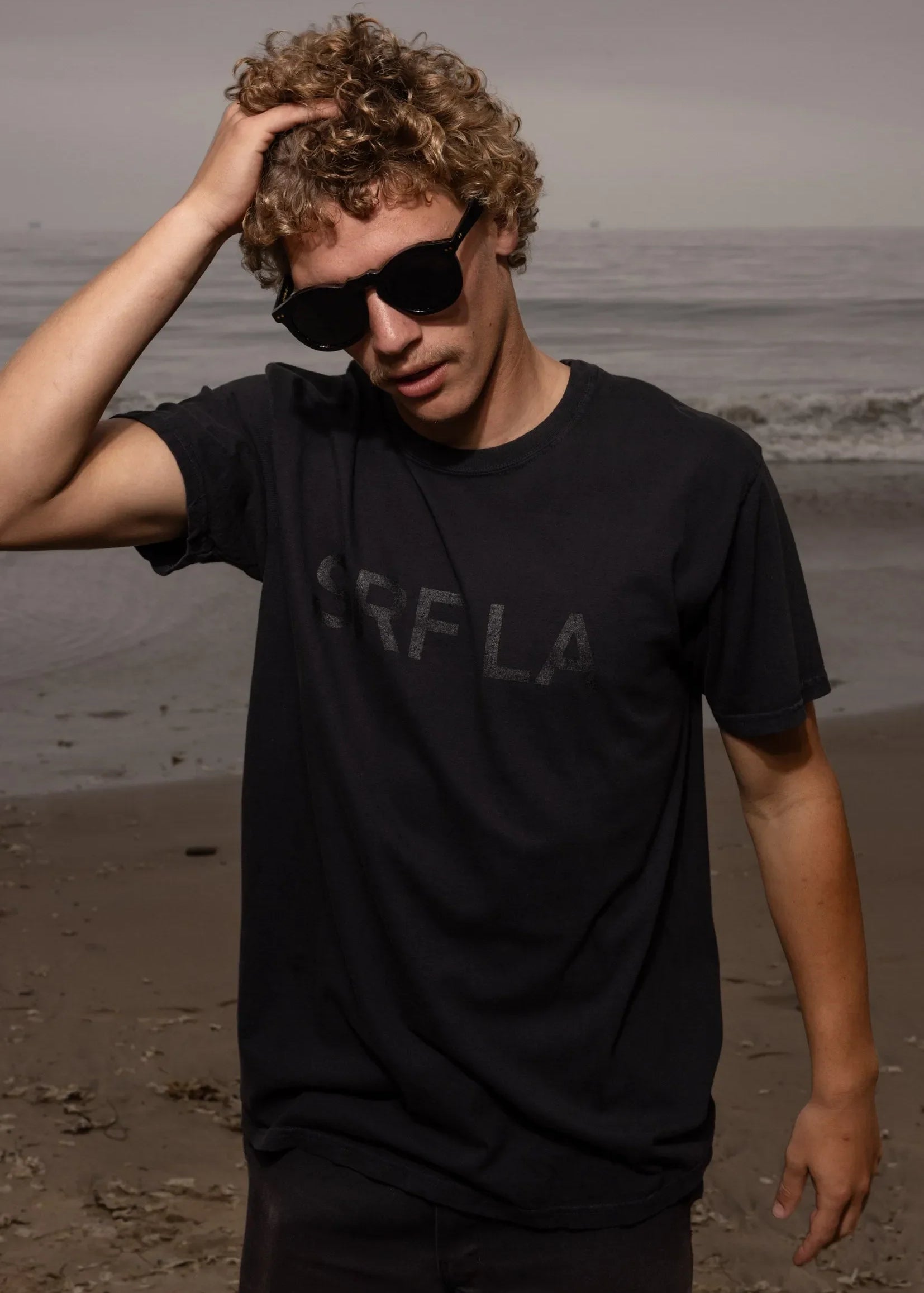 SRF LA Tee - Black on Black - Heidi Merrick