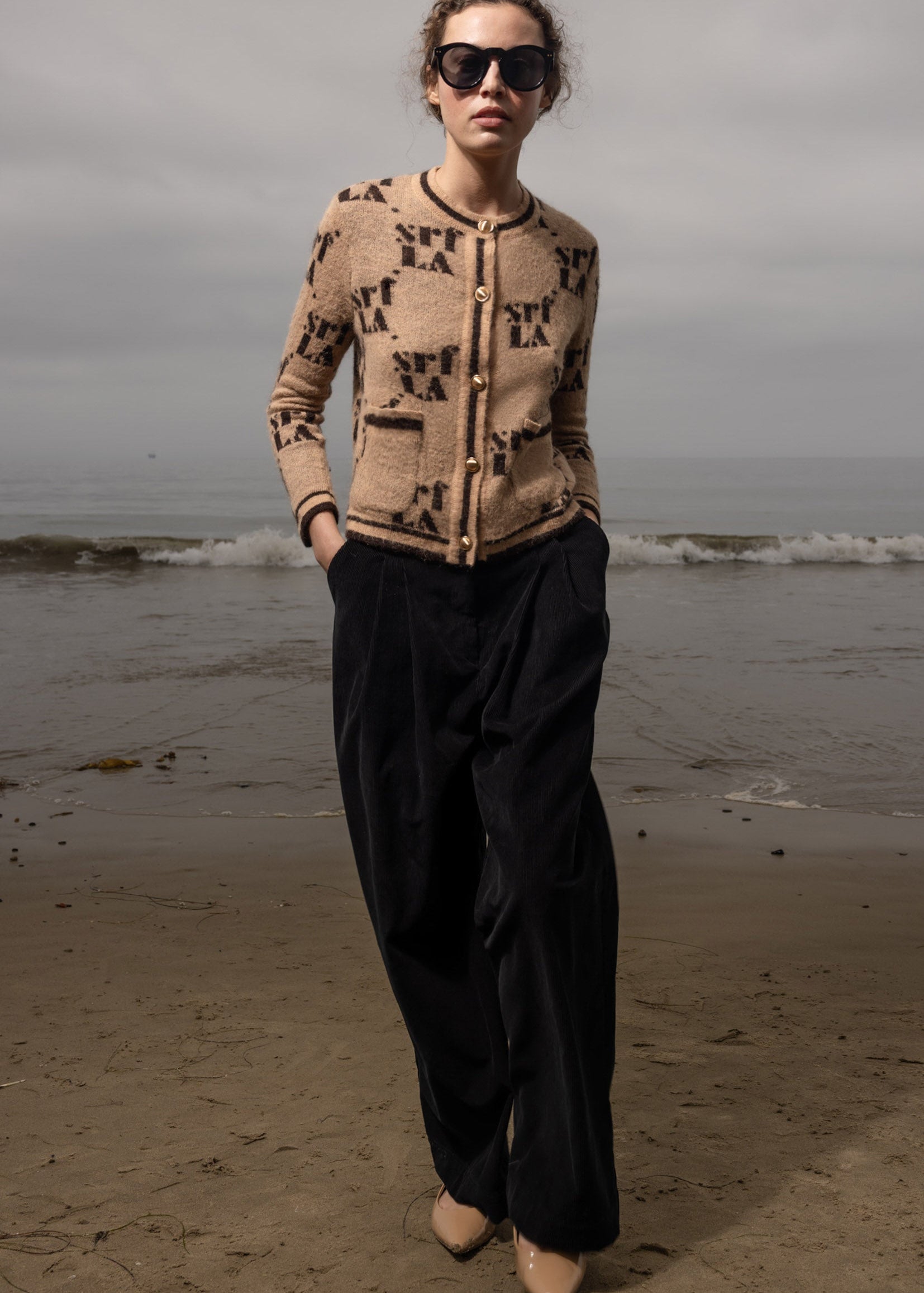 SRF Cardi - Toast - Heidi Merrick