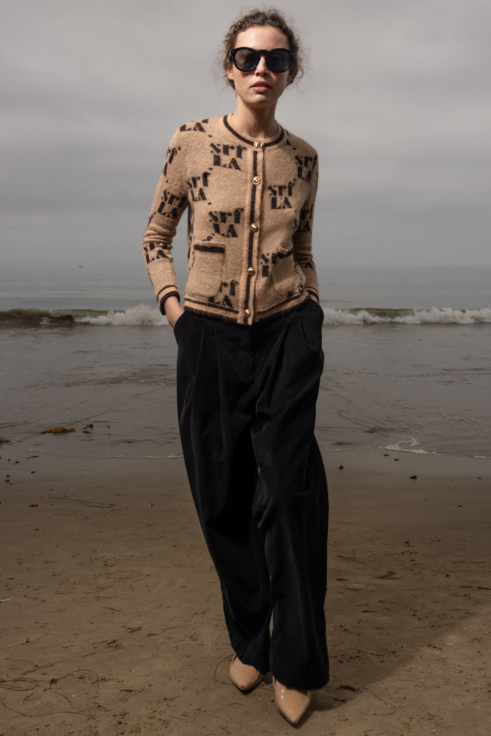 SRF Cardi - Toast - Heidi Merrick