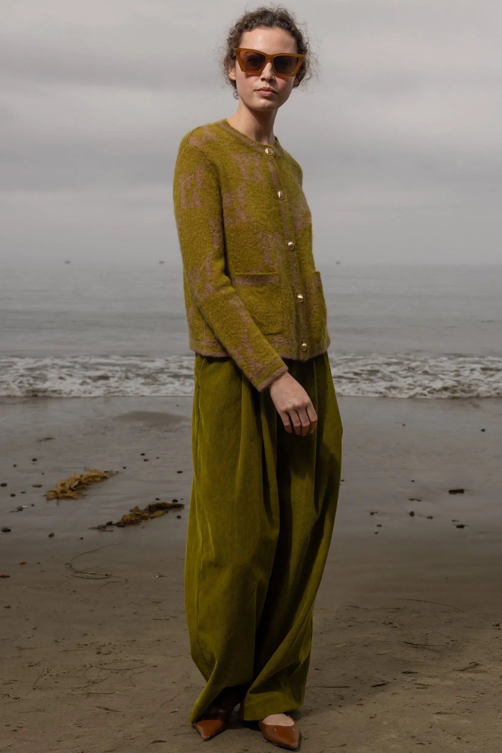 SRF Cardi - Frog - Heidi Merrick