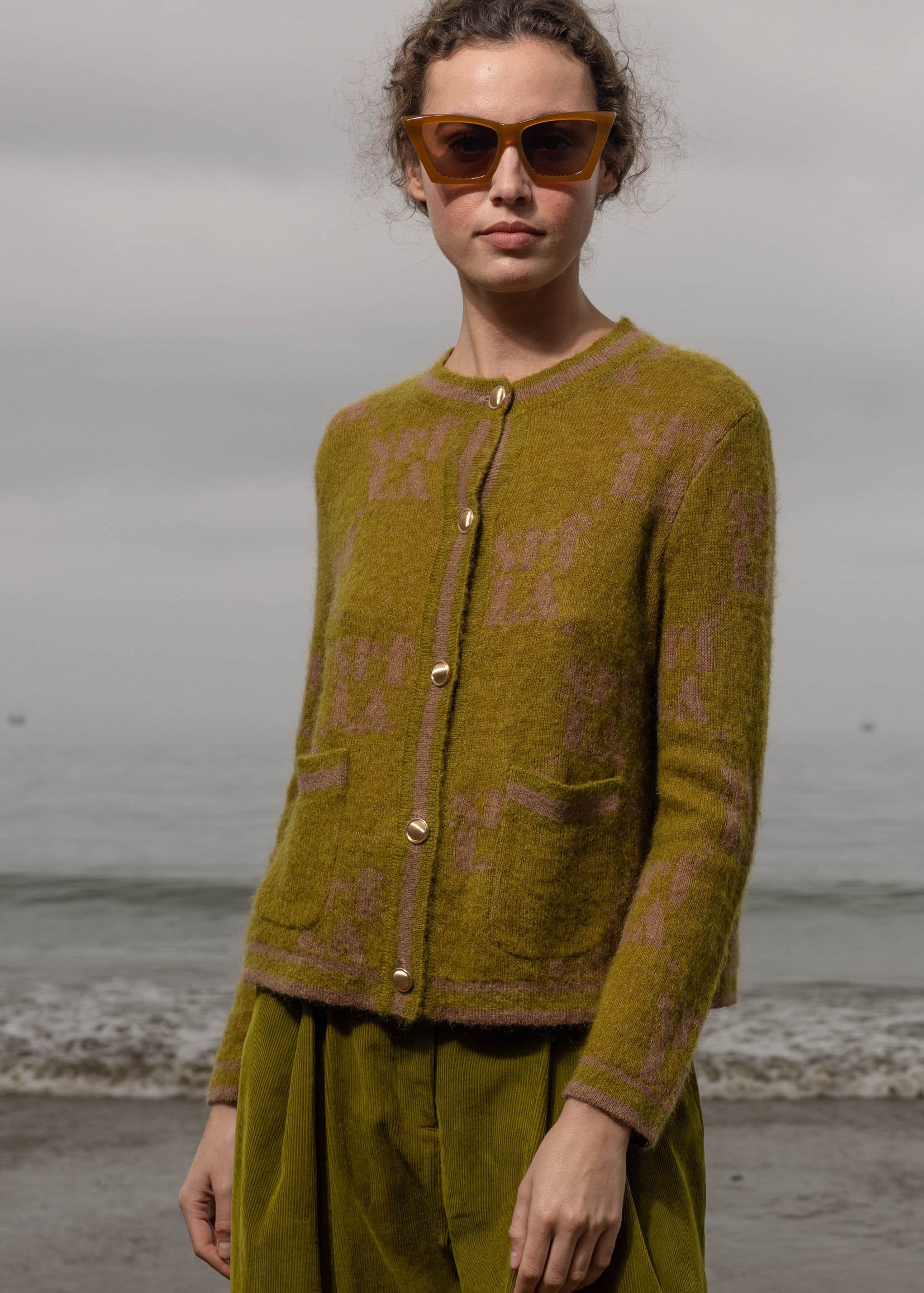 SRF Cardi - Frog - Heidi Merrick