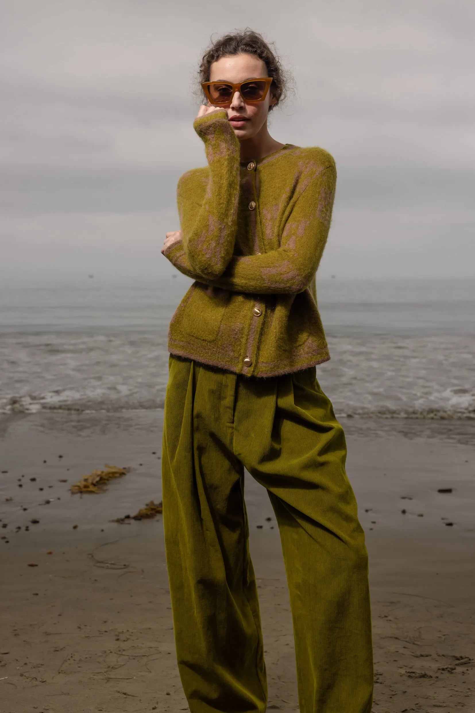 SRF Cardi - Frog - Heidi Merrick