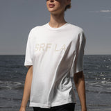SRF LA Mustache Tee - Antique Cream on White