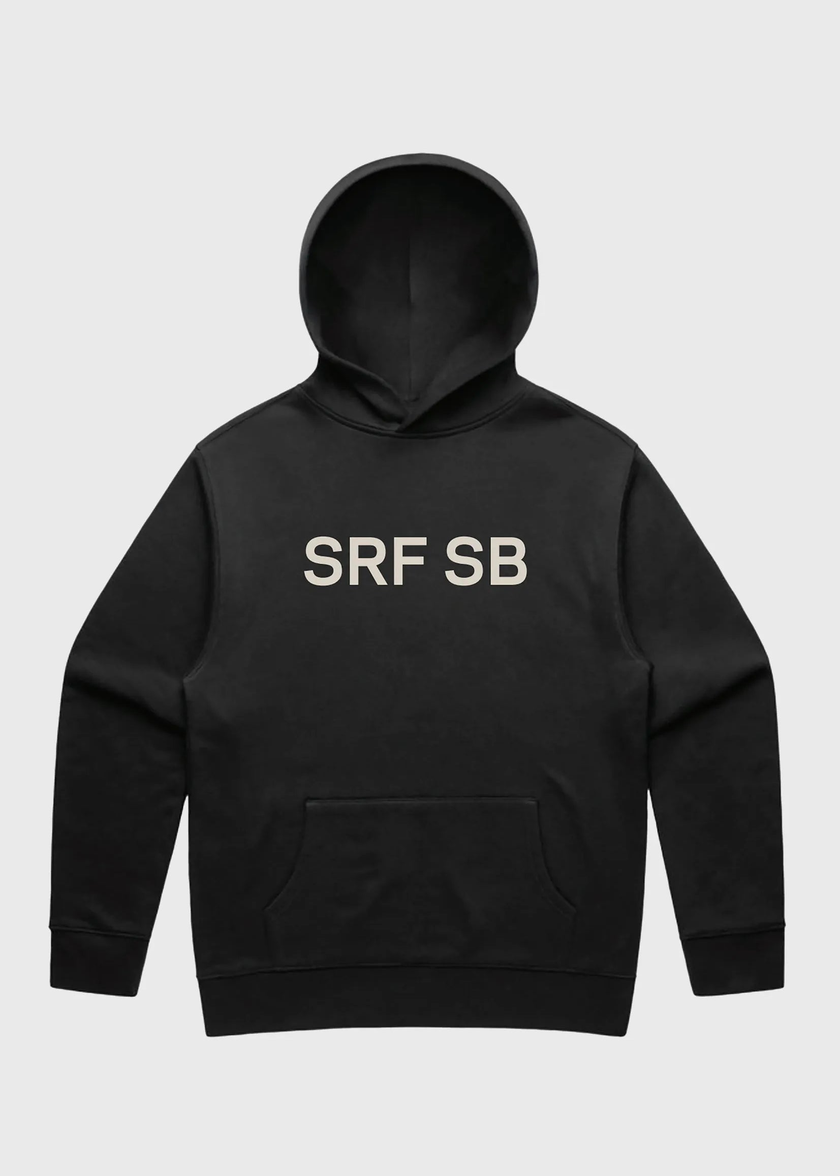 SRF SB Unisex Hoodie - Cream on Black - Heidi Merrick