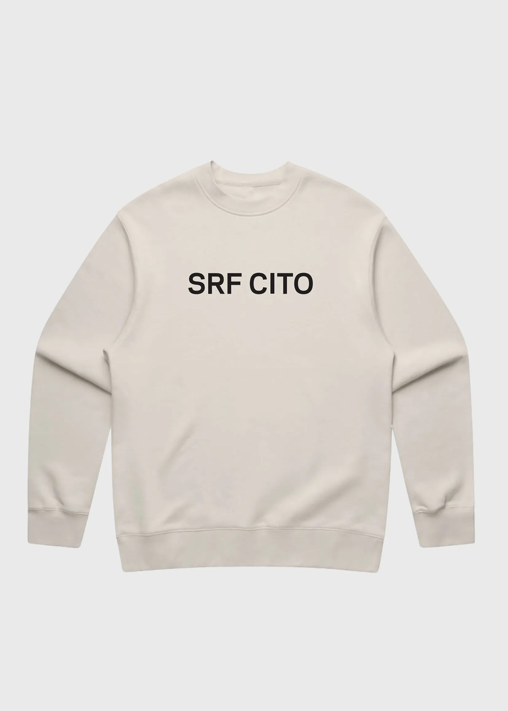 SRF CITO Unisex Crewneck - Black on Cream - Heidi Merrick