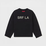 Barrel Sleeve SRF LA Crewneck - Antique Cream on Black